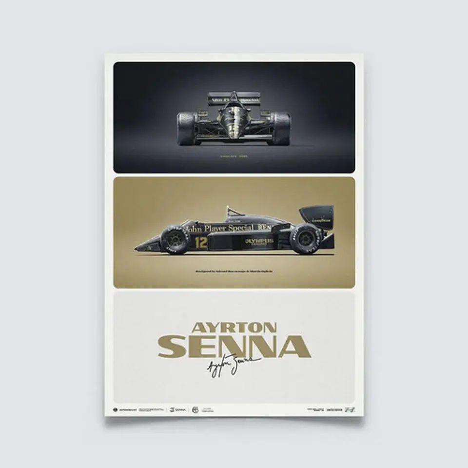 Cuadro Ayrton Senna | 1985 La Primera Victoria En Estoril F1 3