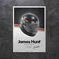 Cuadro Formula 1 James Hunt Casco Helmet F1 - Miniatura 1