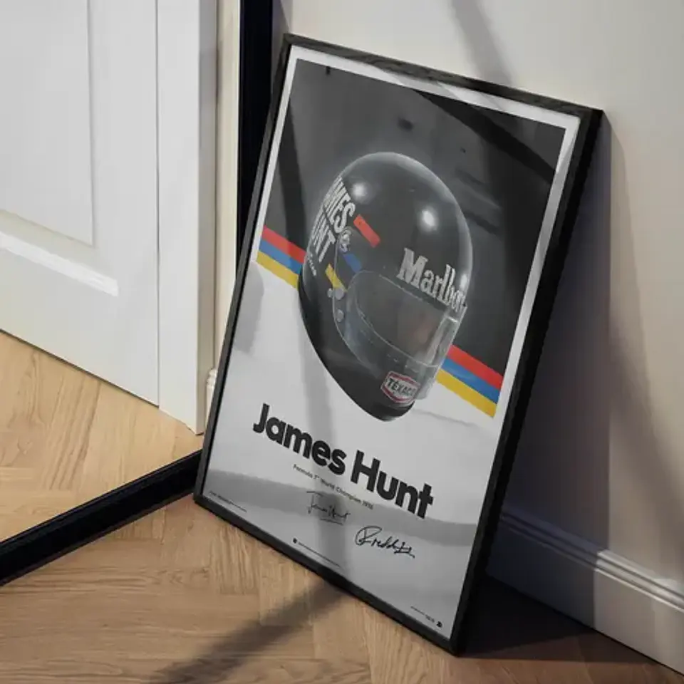 Cuadro Formula 1 James Hunt Casco Helmet F1 2
