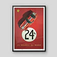 Cuadro Ferrari 250 Gto | 1962 Red 24h Le Mans | Auto Clásico - Miniatura 1