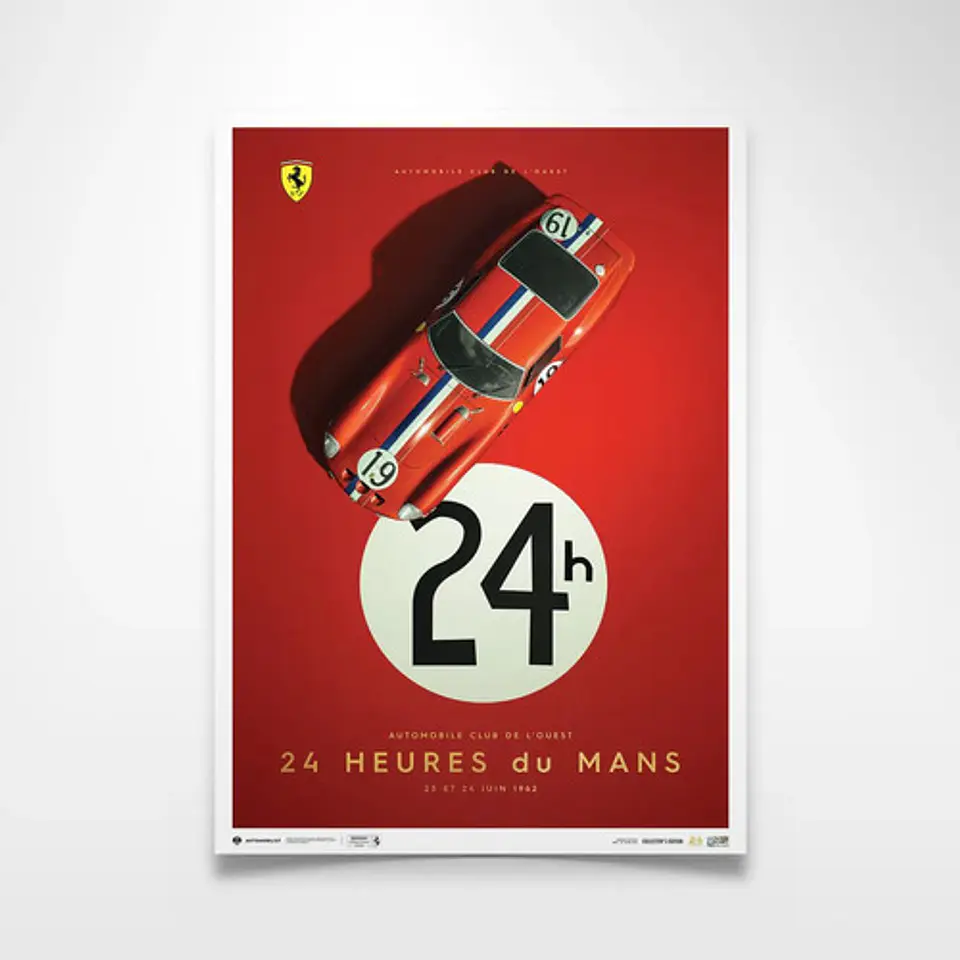 Cuadro Ferrari 250 Gto | 1962 Red 24h Le Mans | Auto Clásico 5