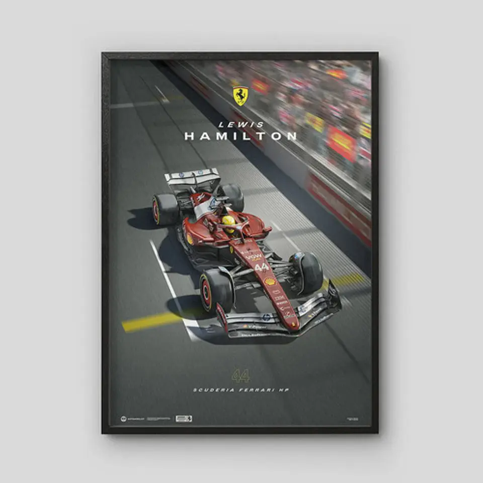 Cuadro Auto F1 Lewis Hamilton | Ferrari Sf-25 + Marco 1