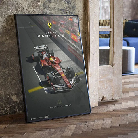 Cuadro Auto F1 Lewis Hamilton | Ferrari Sf-25 + Marco