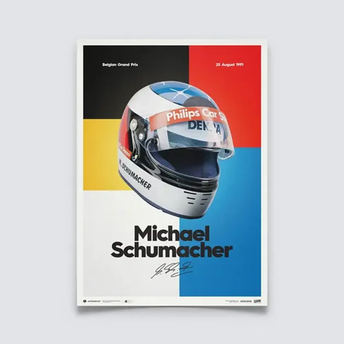 Cuadro Michael Schumacher | 1991 Helmet Casco 1