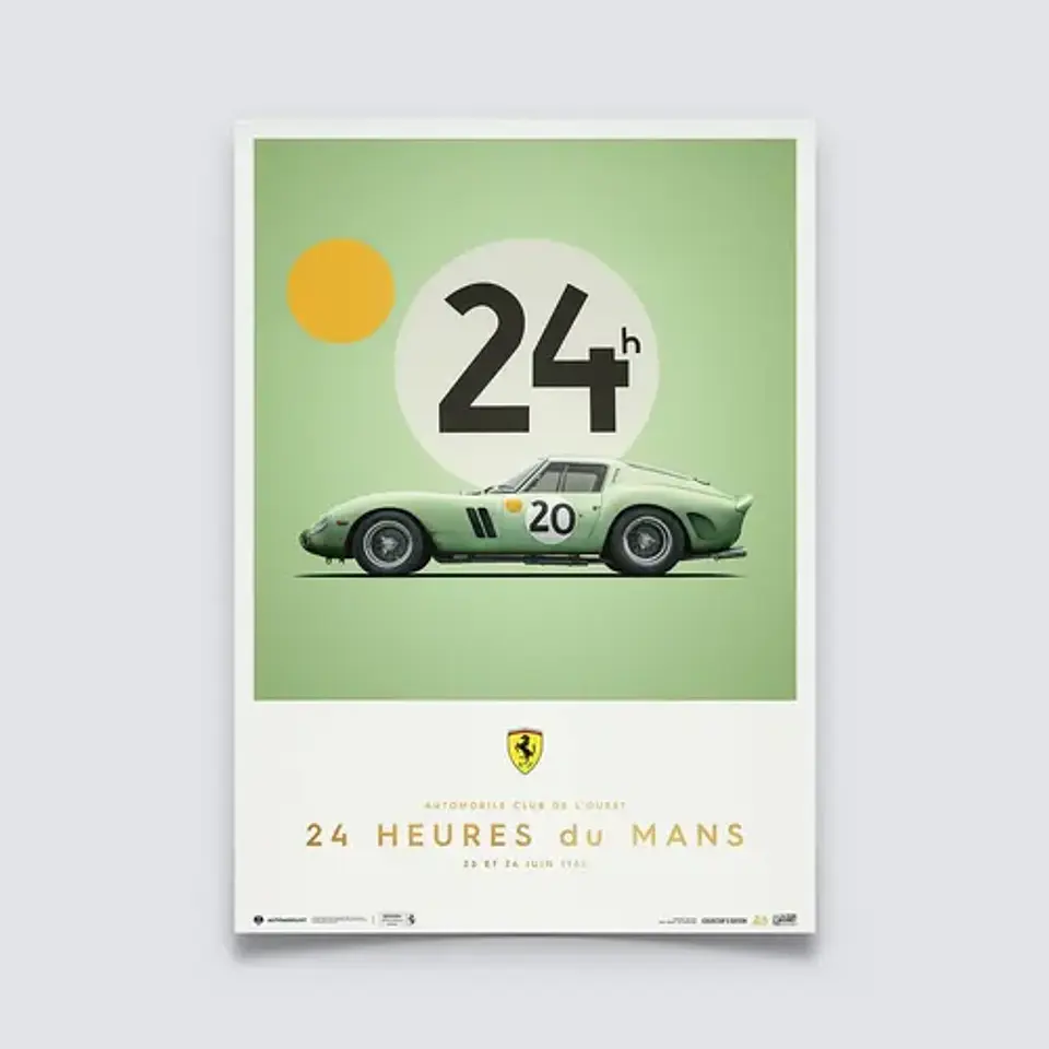 Cuadro Auto Ferrari 250 Gto 1962 24h Le Mans | Auto Clásico 5