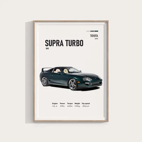 Cuadro Toyota Supra Turbo + Marco