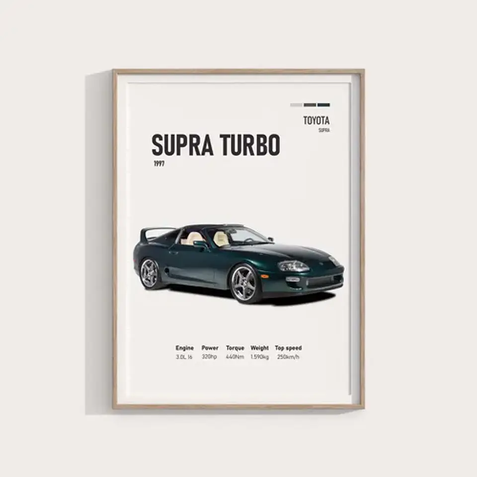 Cuadro Toyota Supra Turbo + Marco 1
