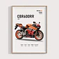 Cuadro Moto Honda Cbr600rr Deportivo + Marco - Miniatura 1