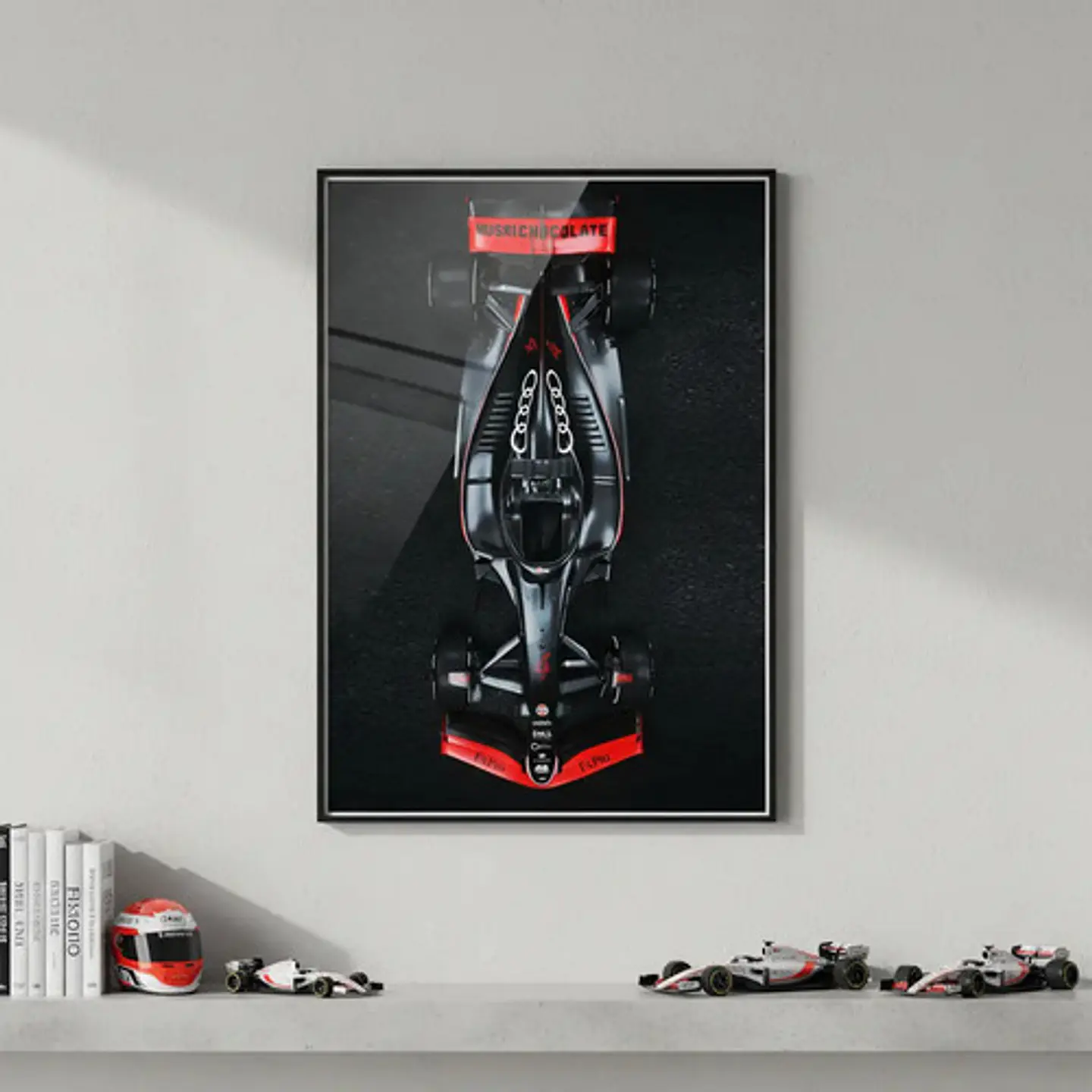 Cuadro Audi Fórmula 1 Negro 2026 F1 + Marco 1