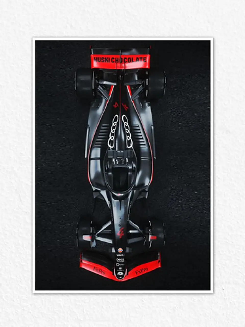Cuadro Audi Fórmula 1 Negro 2026 F1 + Marco 2