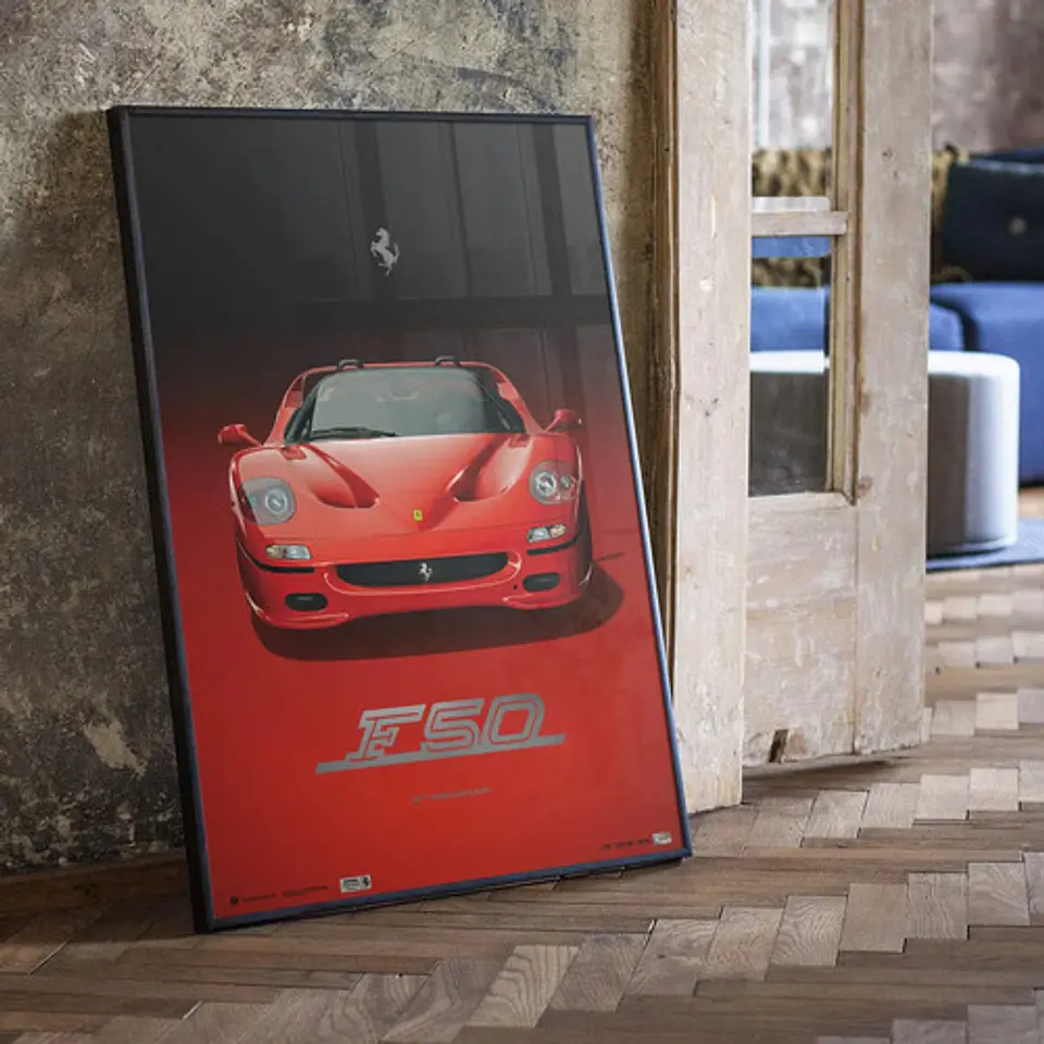 Cuadro Auto Ferrari F50 Rosso Corsa  30th Anniversary F1 2