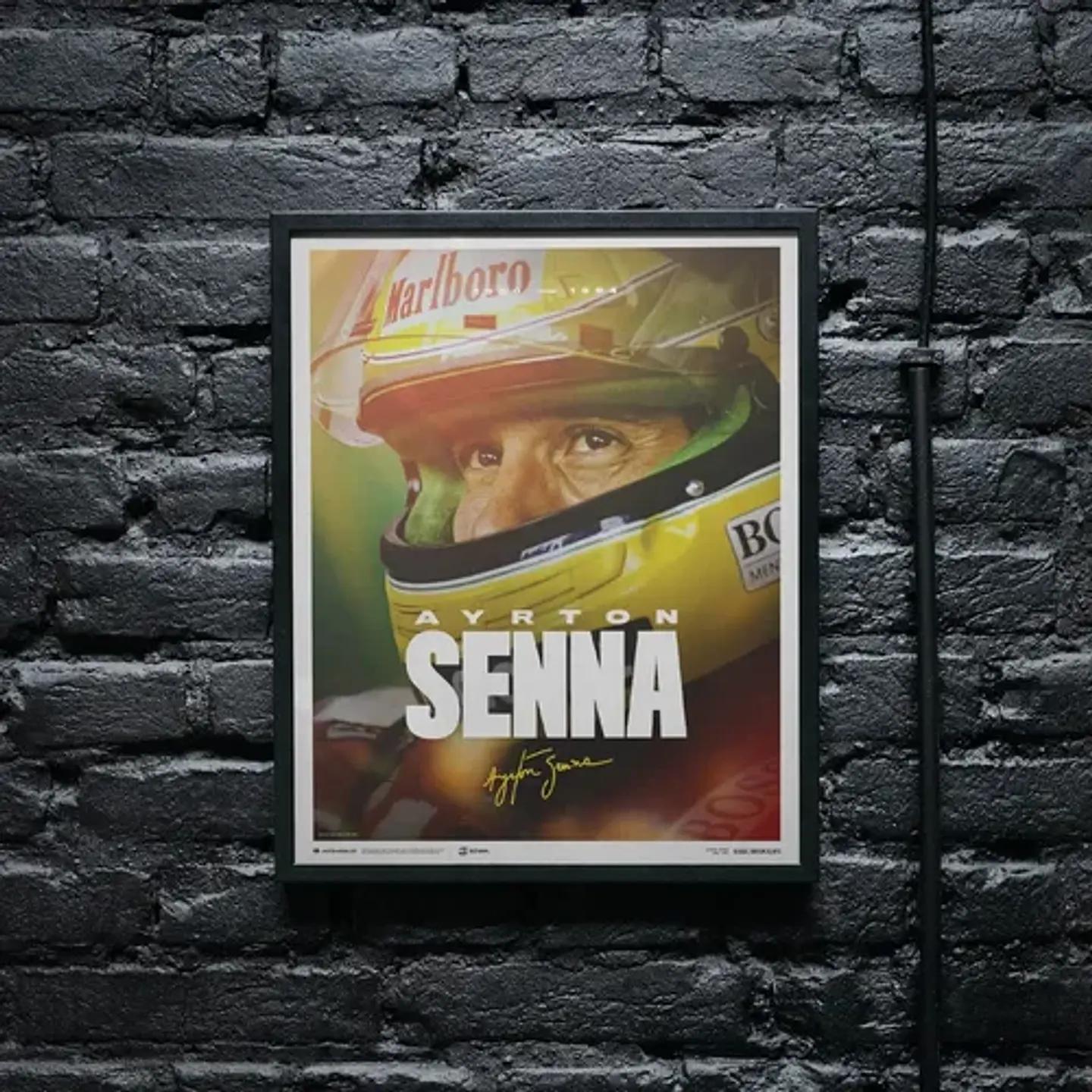 Cuadro Ayrton Senna Piloto Edición Especial F1 + Marco 3