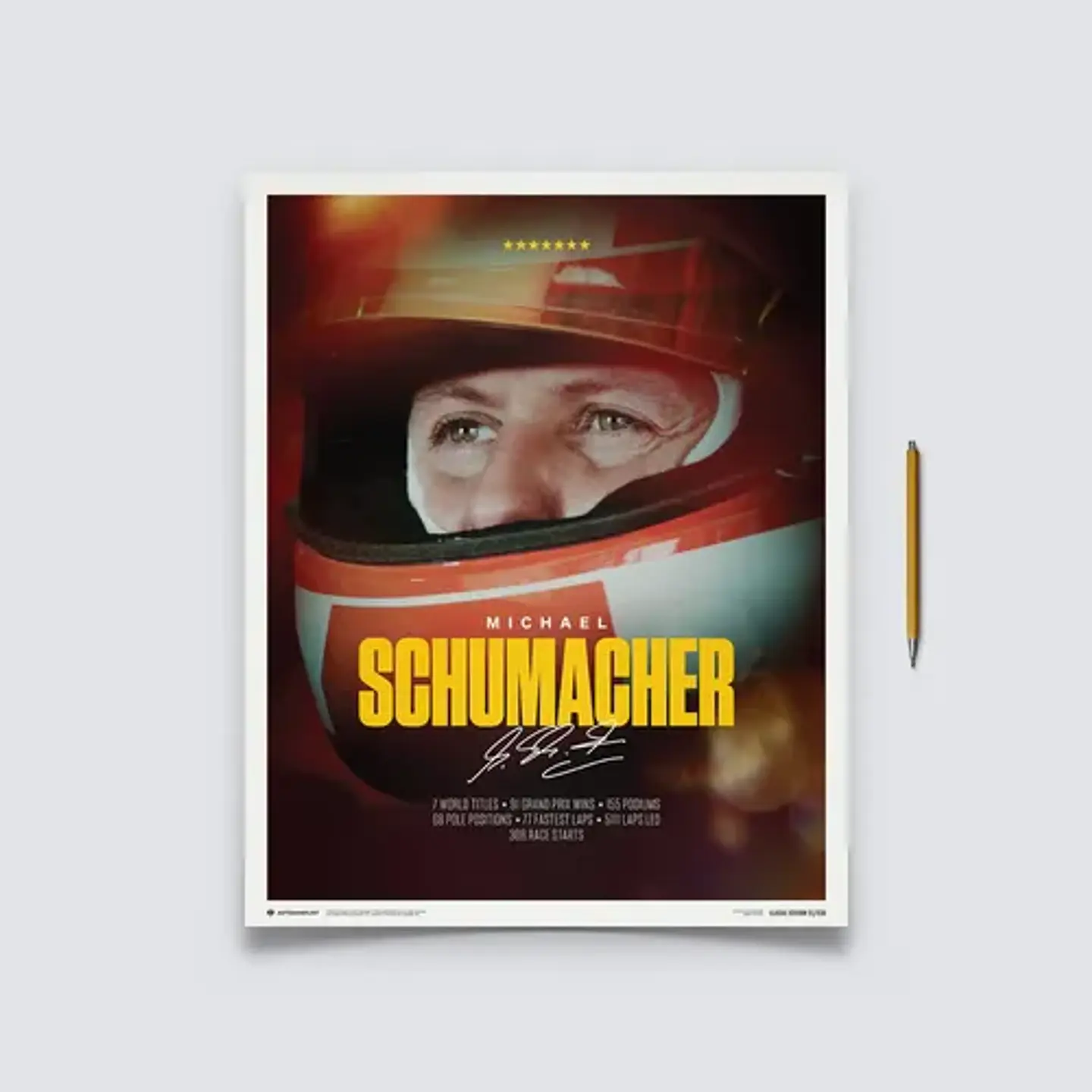 Cuadro Michael Schumacher F1 Trayectoria 1