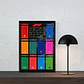 Cuadro Fórmula 1 Equipos Y Pistas F1 Negro + Marco - Miniatura 1