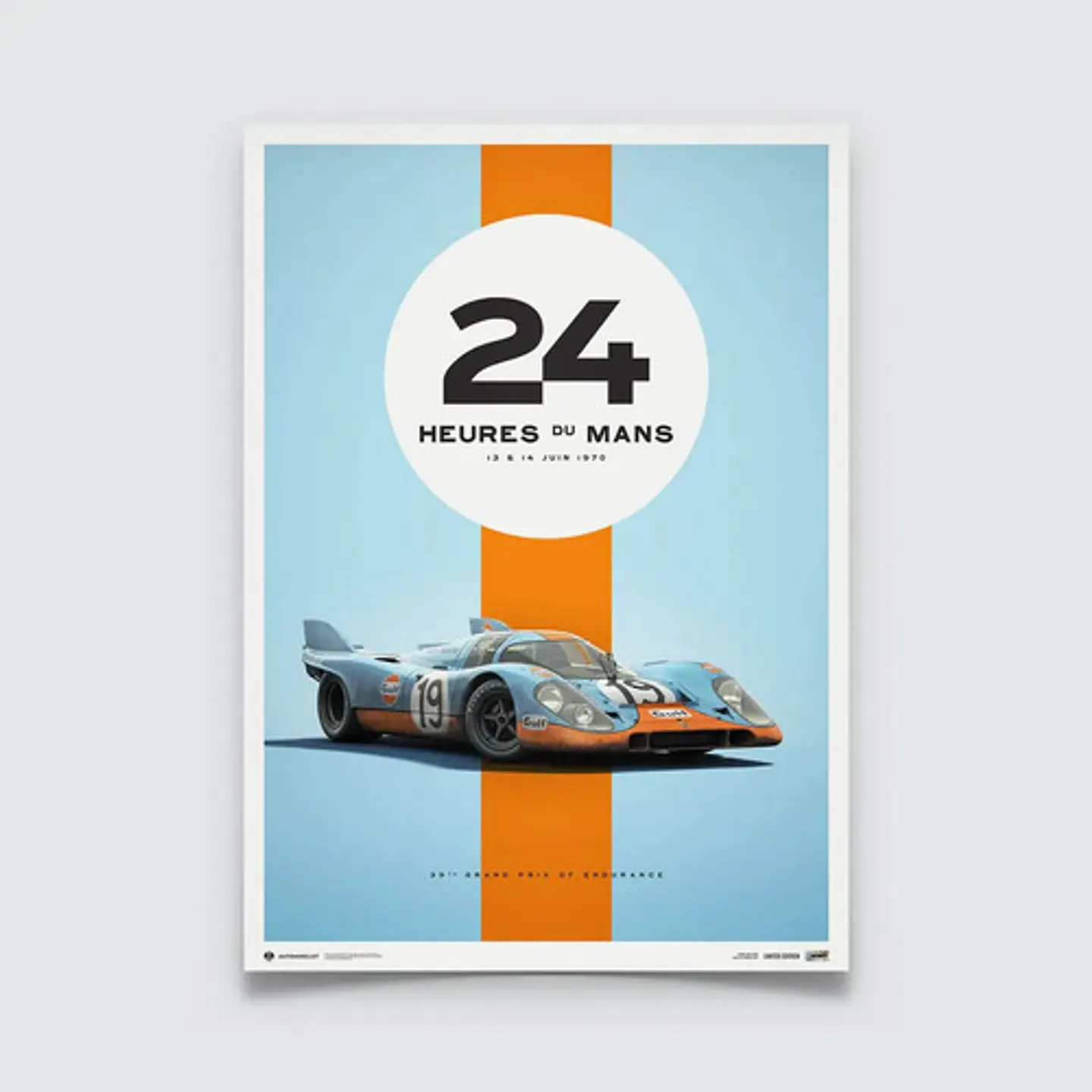 Cuadro Auto Porsche 917 | Gulf | 24h Horas Le Mans + Marco 4