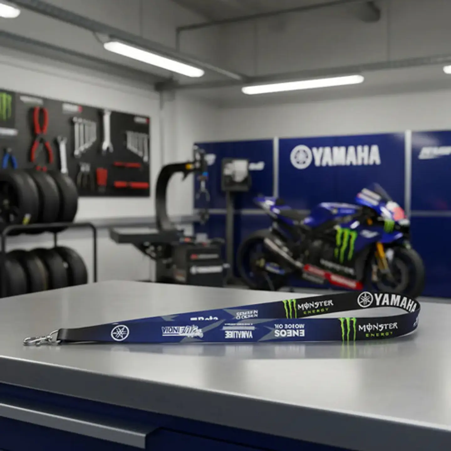 Lanyard Collar Yamaha Monster Energy Moto Gp F1 Llaves 1