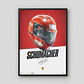 Cuadro Casco Ferrari F1 2000 | Michael Schumacher + Marco - Miniatura 1