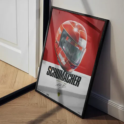 Cuadro Casco Ferrari F1 2000 | Michael Schumacher + Marco