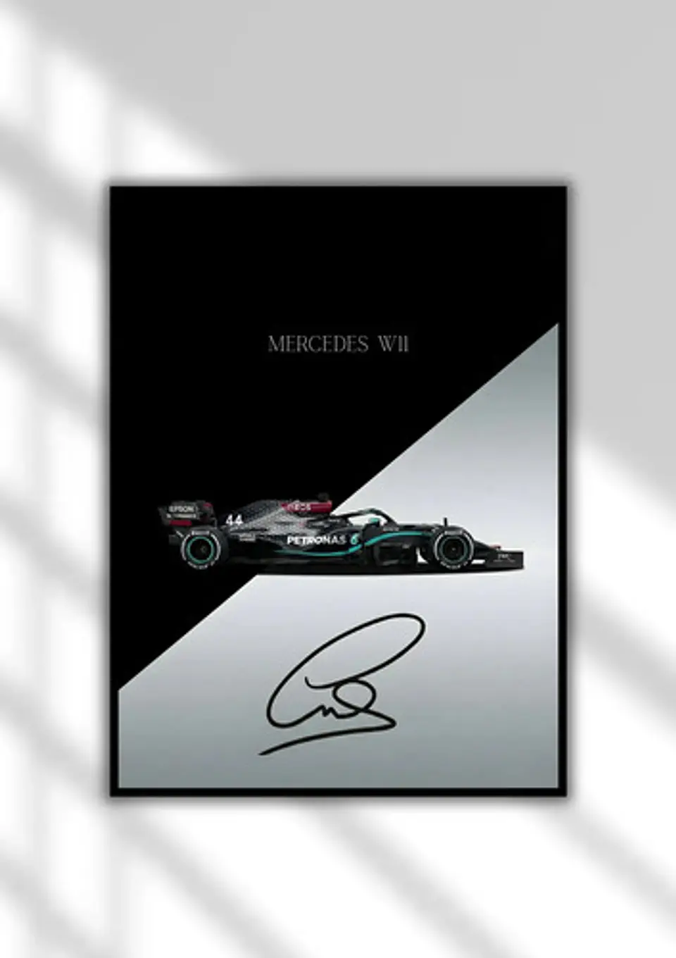 Cuadro Mercedes-benz Lewis Hamilton W11 F1 + Marco 1