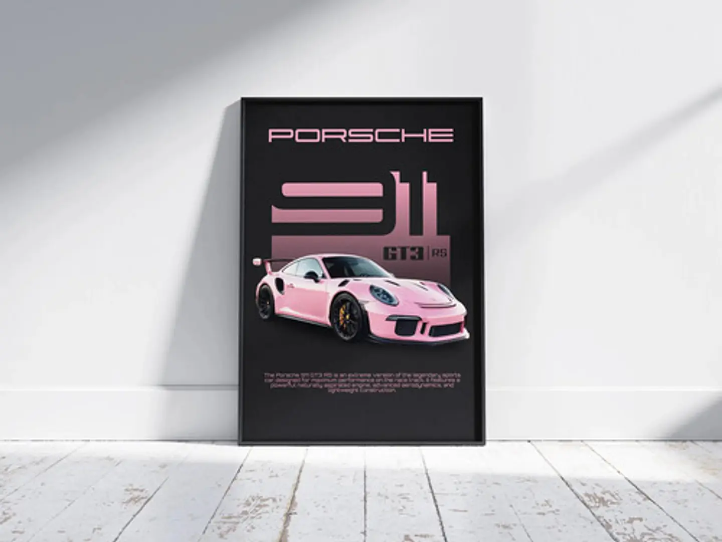 Cuadro Porsche 911 Gt3 Rs Rosa | Automovilismo Deportivo 2