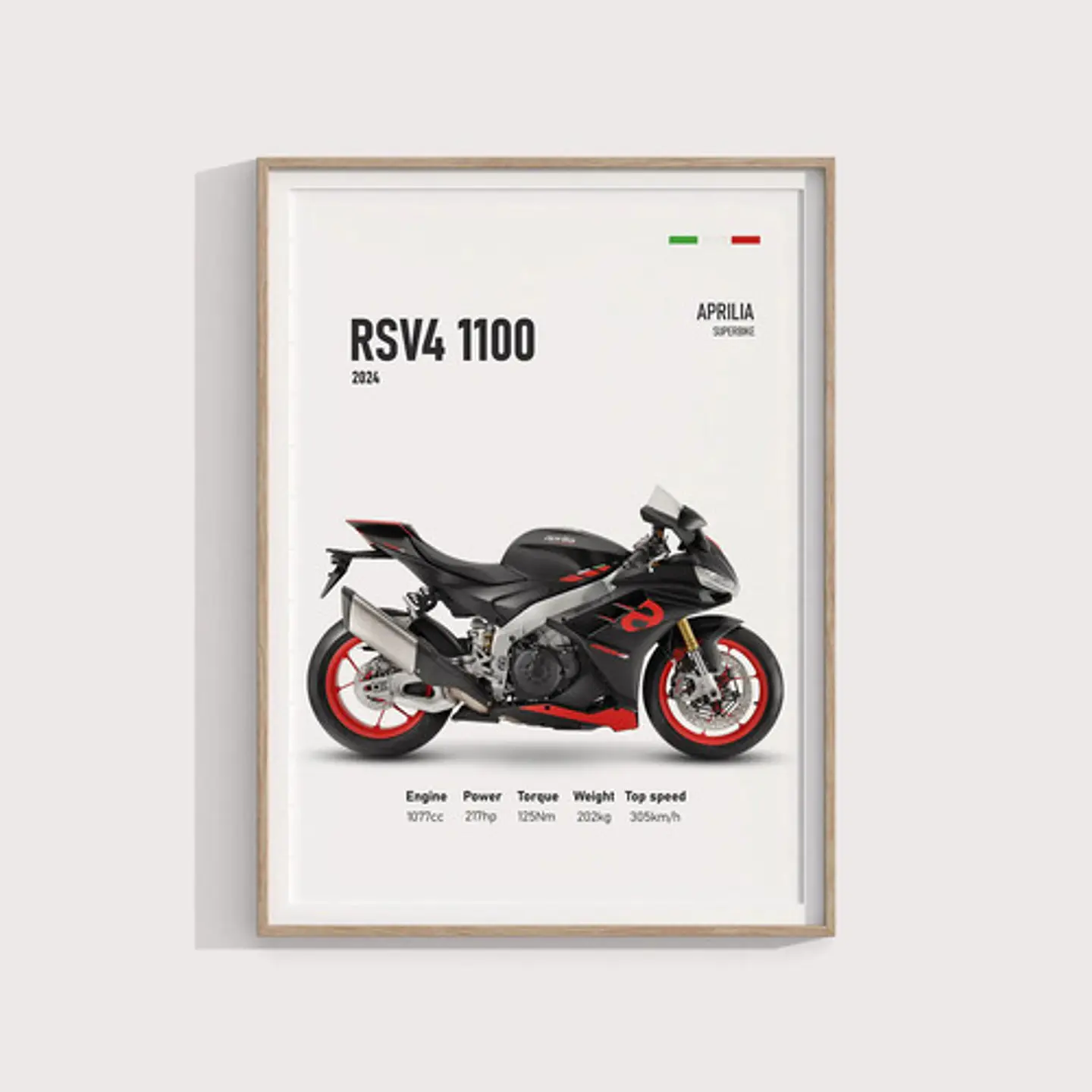 Cuadro Motos Aprilia Rsv4 1100 + Marco Negro 1