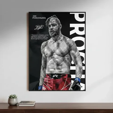 Cuadro Ufc Jiri Prochazka Peso Semipesado + Marco Negro