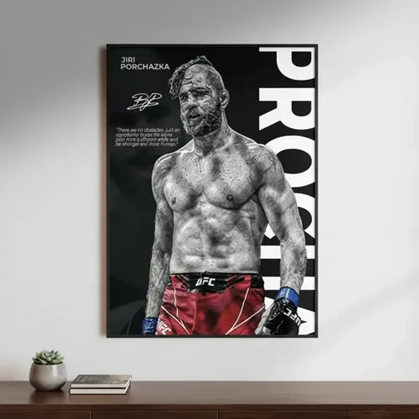 Cuadro Ufc Jiri Prochazka Peso Semipesado + Marco Negro 1