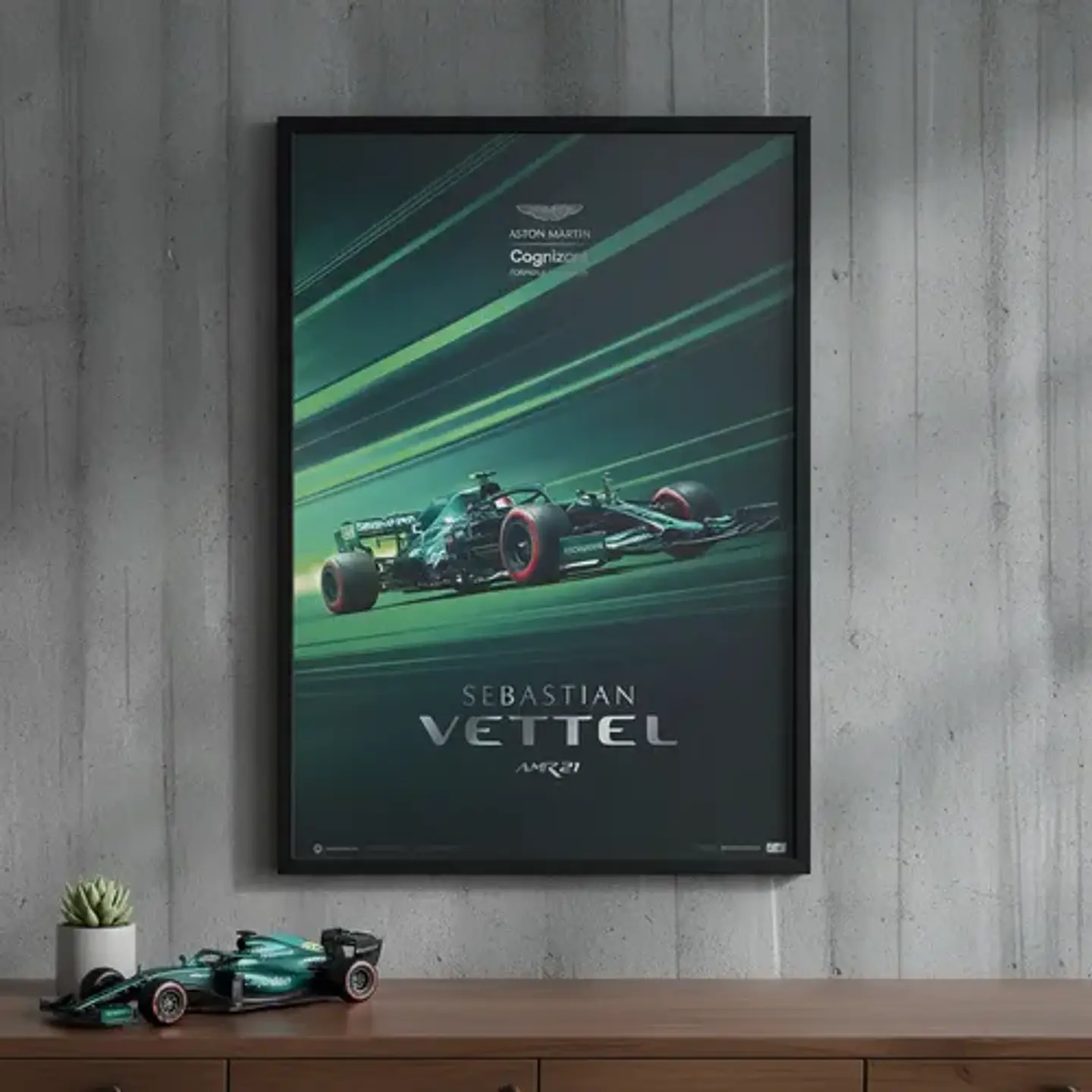 Cuadro Sebastian Vettel Aston Martin Cognizant Formula 1 F1 1