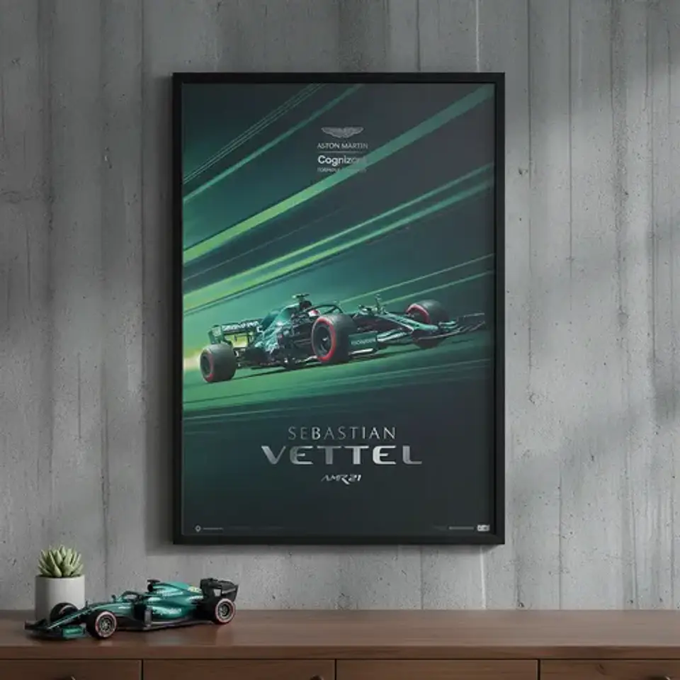 Cuadro Sebastian Vettel Aston Martin Cognizant Formula 1 F1 1