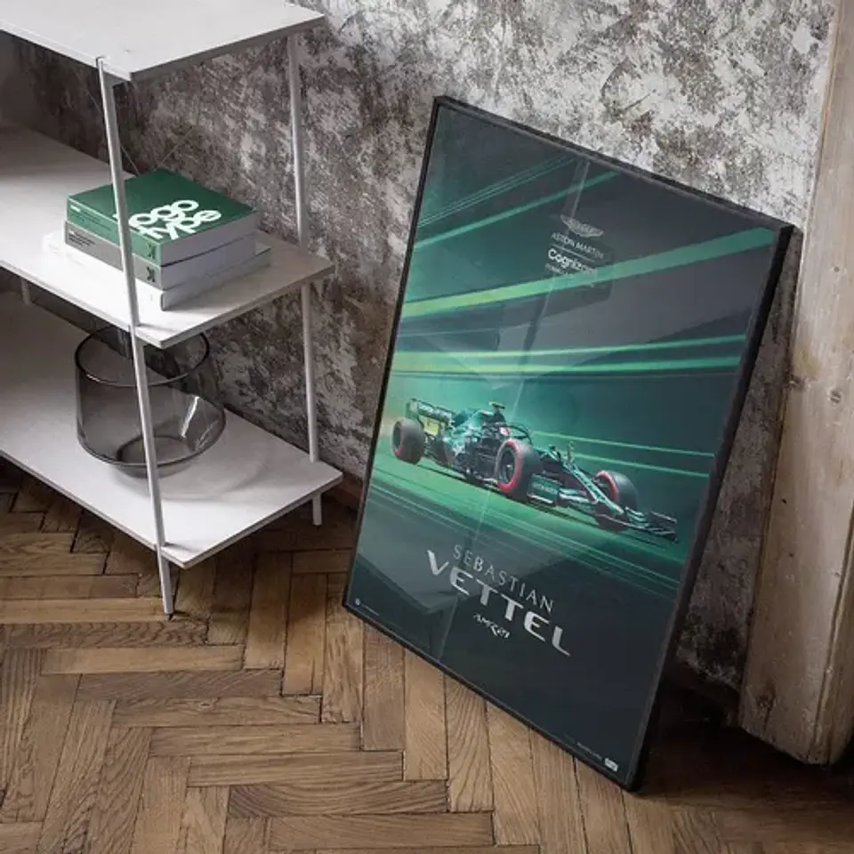 Cuadro Sebastian Vettel Aston Martin Cognizant Formula 1 F1 2