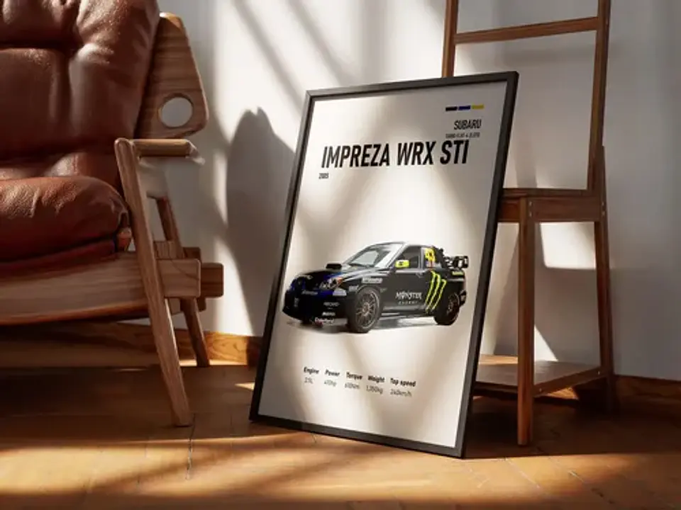 Cuadro Subaru Impreza Wrx Sti 2005 Rally | Monster Energy 3