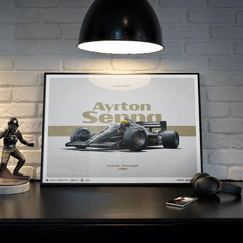 Cuadro Ayrton Senna | Homenaje A Estoril 1985 Lotus F1