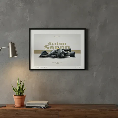 Cuadro Ayrton Senna | Homenaje A Estoril 1985 Lotus F1