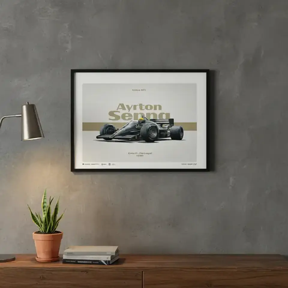 Cuadro Ayrton Senna | Homenaje A Estoril 1985 Lotus F1 2