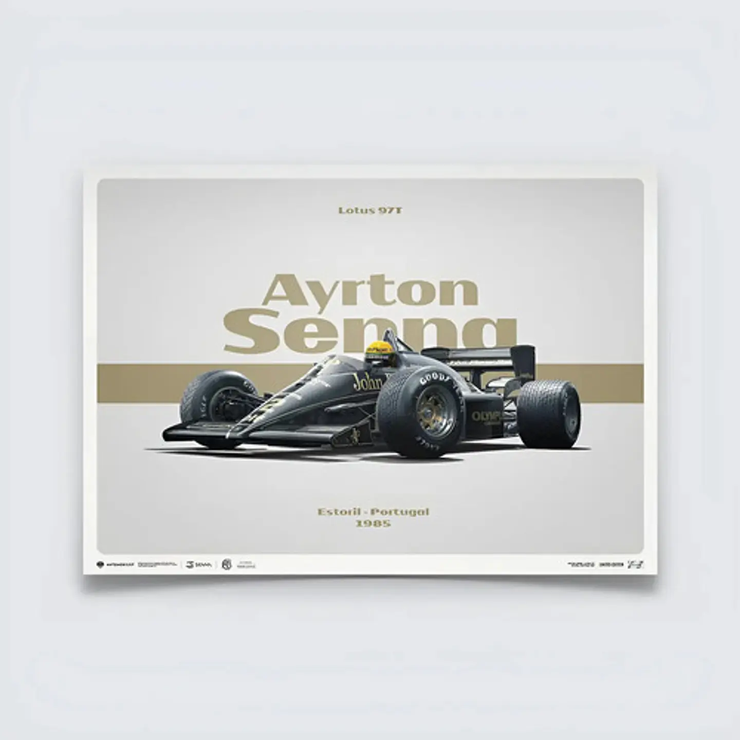 Cuadro Ayrton Senna | Homenaje A Estoril 1985 Lotus F1 3