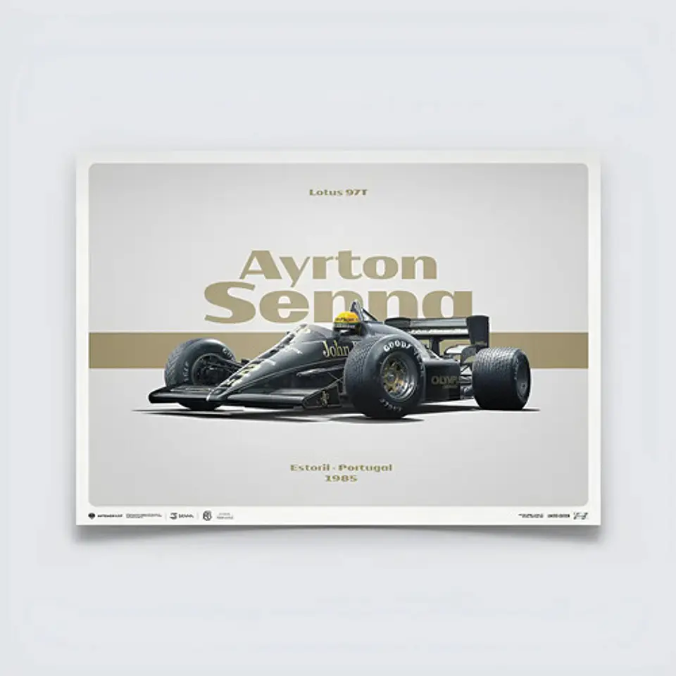 Cuadro Ayrton Senna | Homenaje A Estoril 1985 Lotus F1 3