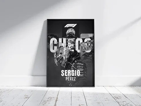 Cuadro Sergio Pérez F1 | Piloto De Fórmula 1 + Marco