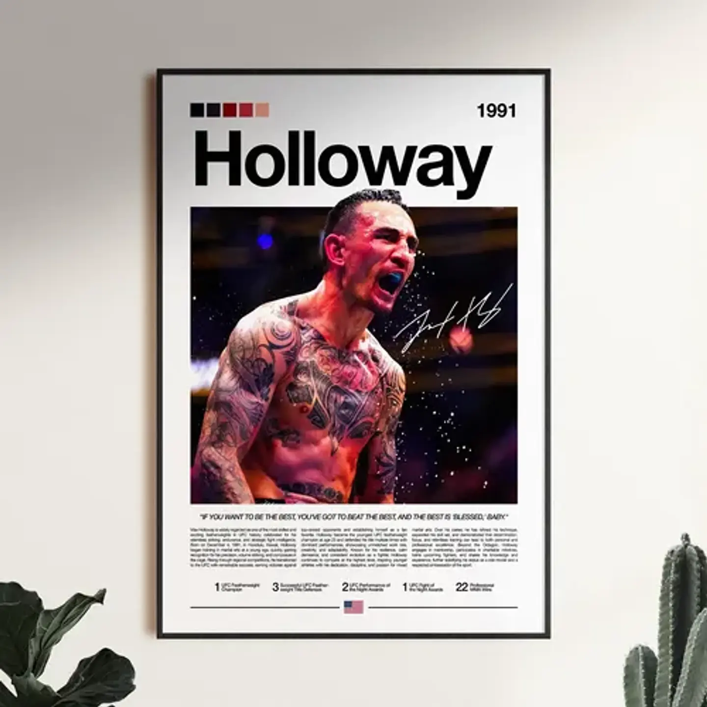 6 Cuadros De Max Blessed Holloway Ufc I | Peleador Mma 3