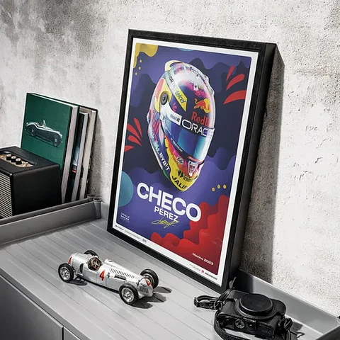 Cuadro Casco Sergio Checo Pérez F1 + Marco