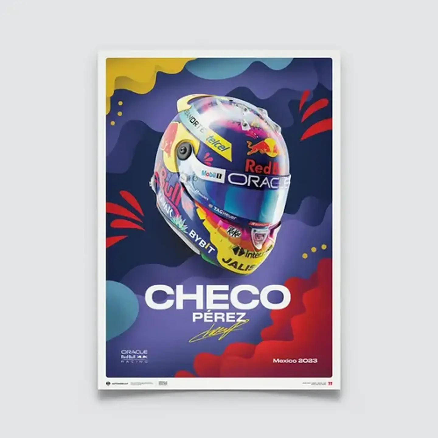 Cuadro Casco Sergio Checo Pérez F1 + Marco 3