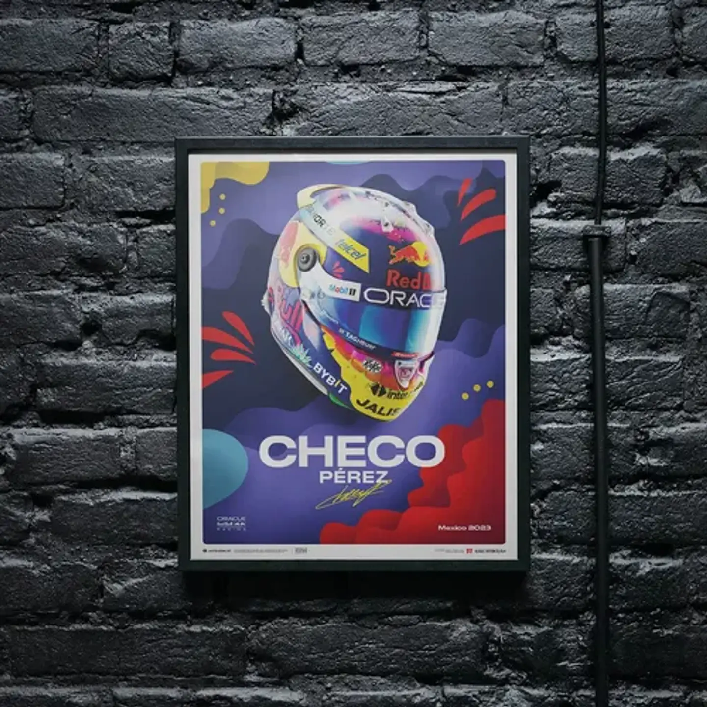 Cuadro Casco Sergio Checo Pérez F1 + Marco 4