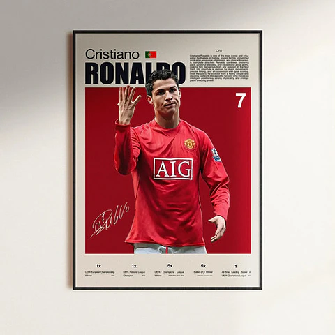 Cuadro Cristiano Ronaldo Cr7 Primer Manchester United