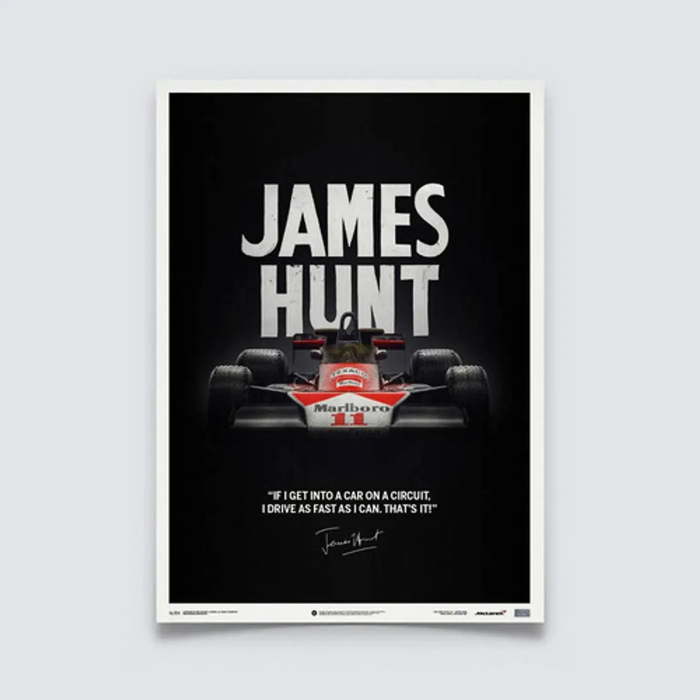 Cuadro Auto Mclaren M23 | 1976 James Hunt Fórmula 1 Firma F1 1