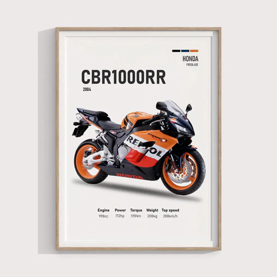 Cuadro Honda Cbr1000rr | Motociclismo Deportivo + Marco 2