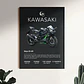 Cuadro Moto Kawasaki Ninja Zx-6r + Marco - Miniatura 1
