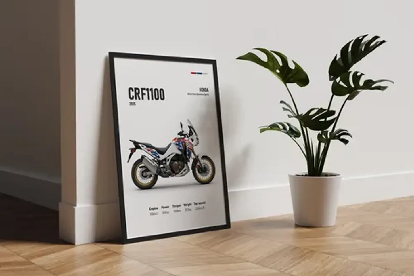 Cuadro Moto Honda Africa Twin Crf Deportivo + Marco 2