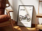 Cuadro Moto Honda Africa Twin Crf Deportivo + Marco - Miniatura 3