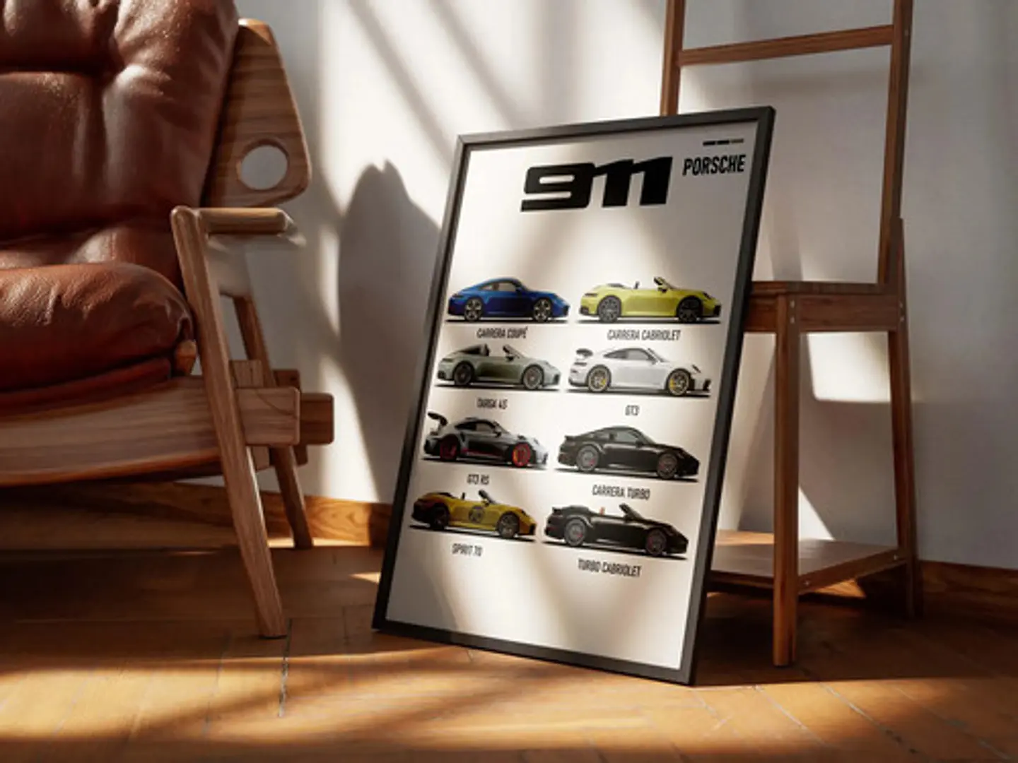 Cuadro Colección Porsche 911 + Marco Negro 3