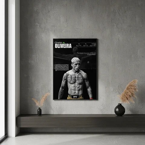 Cuadro Deportivo Charles Do Bronx Oliveira  Leyenda Ufc