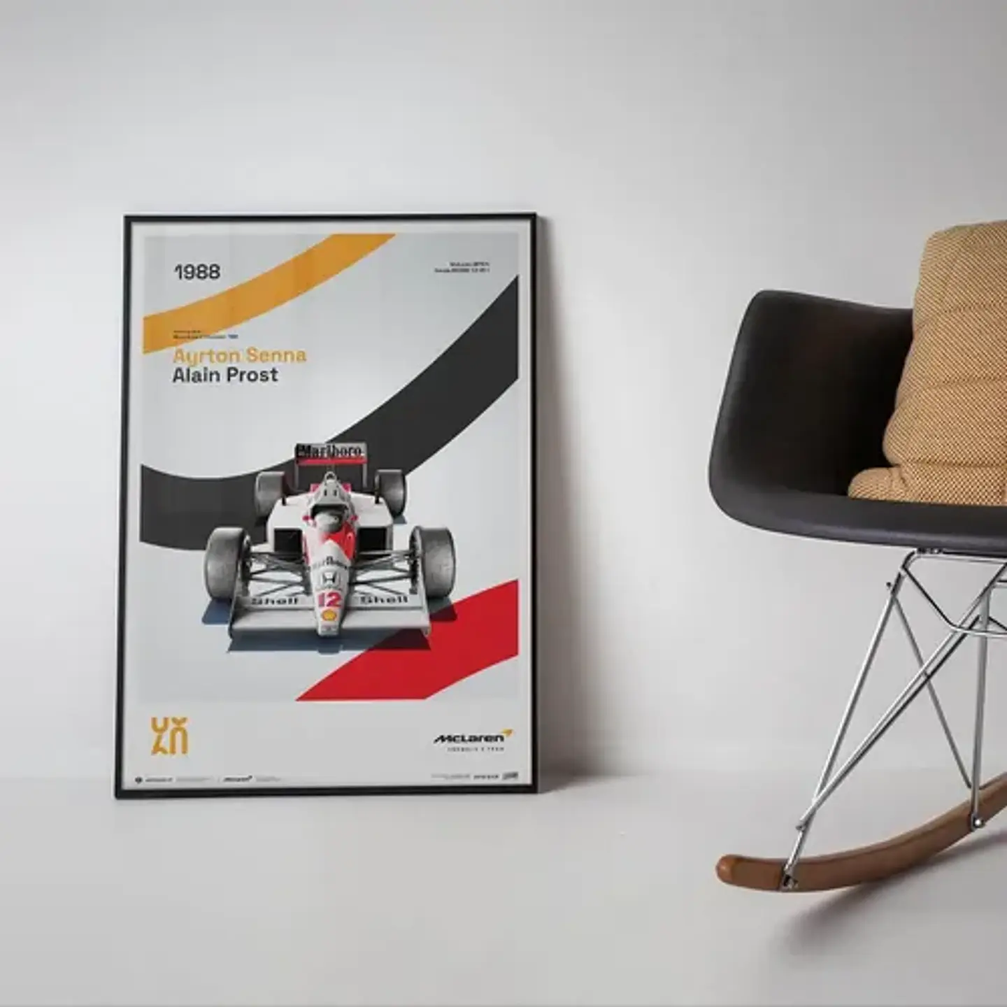 Cuadro Auto Mclaren Racing Mp4/4 | 1988 Senna Y Prost F1 1